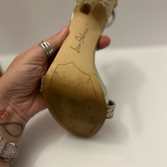 Sam Edelman gold sequined heels size 7 - Picture 7 of 7